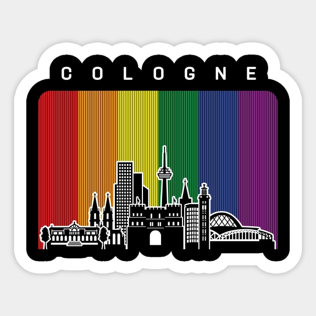 Cologne LGBT Rainbow Flag Sticker by travel2xplanet